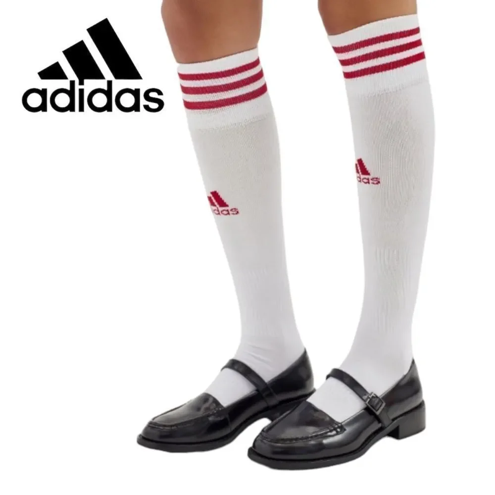 (2) ADIDAS Copa Zone White Red Cushion Soccer Knee-High Socks -2 Pairs M L